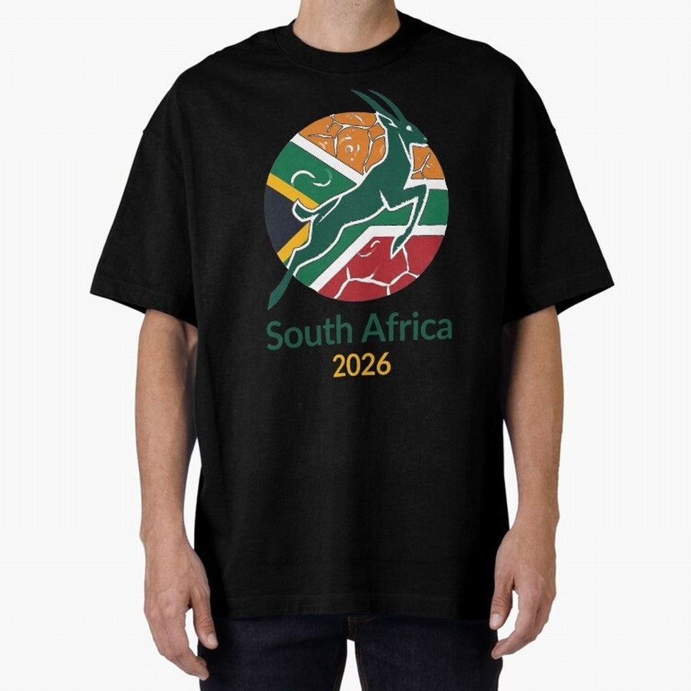 South Africa 2026 Oversized T-Shirt Share the Excitement of the FIFA World Cup 2026 Journey through Cristiano Ronaldo Highlights, Brazil, Portugal and Argentina Pride, Football History, Final Match Energy, Crowd Noise and Once in a Lifetime