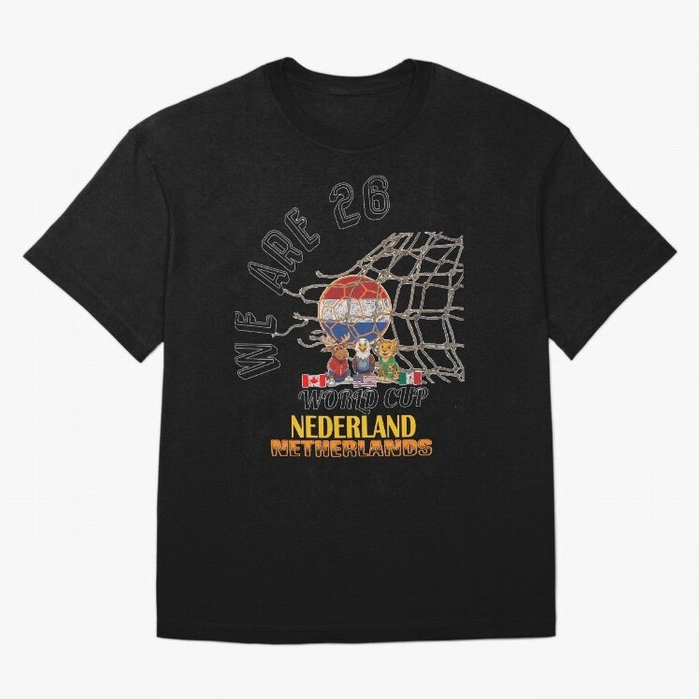 World cup 26 - Netherlands Oversized T-Shirt Support Iconic Players in FIFA World Cup 2026 Group Stage for Fans of Neymar, Haaland and Cristiano Ronaldo and Netherlands, Bringing Sports Nostalgia, International Competition, Famous Players and