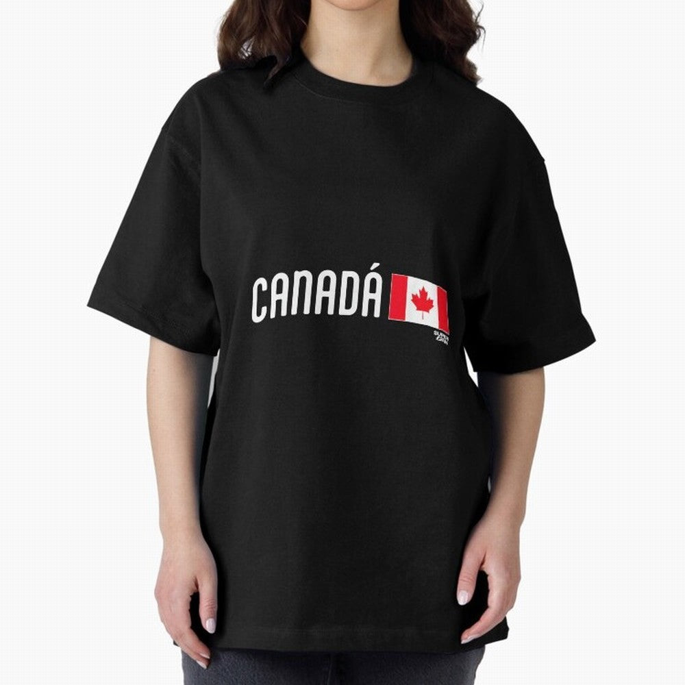 2026 Canada Soccer Fan World Cup Oversized T-Shirt Showcase the FIFA World Cup 2026 Group Stage Journey through Cristiano Ronaldo Highlights, England Pride, Soccer Culture, Superstar Moments, National Team Dreams and Competitive Fire; Ideal for