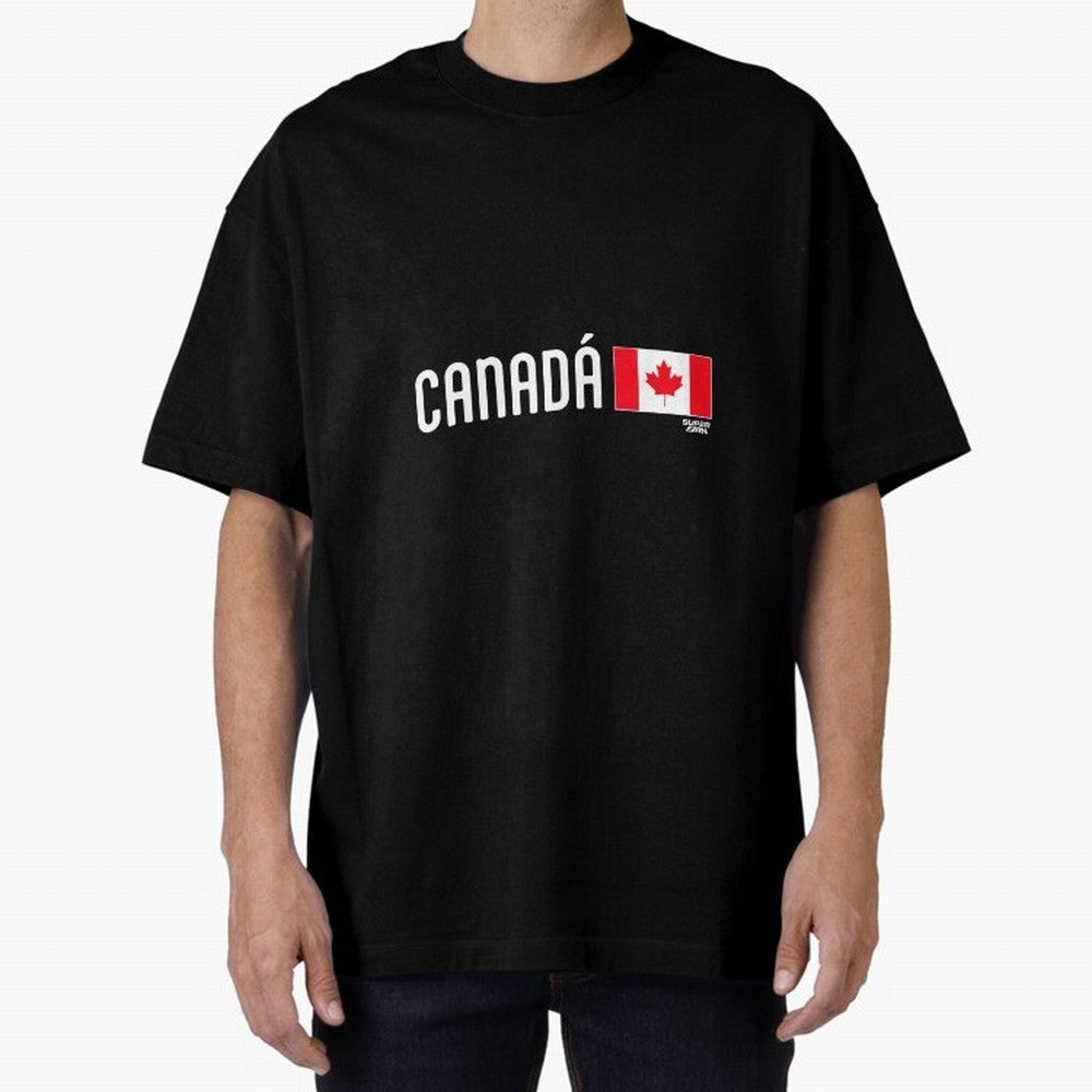 2026 Canada Soccer Fan World Cup Oversized T-Shirt Showcase the FIFA World Cup 2026 Group Stage Journey through Cristiano Ronaldo Highlights, England Pride, Soccer Culture, Superstar Moments, National Team Dreams and Competitive Fire; Ideal for