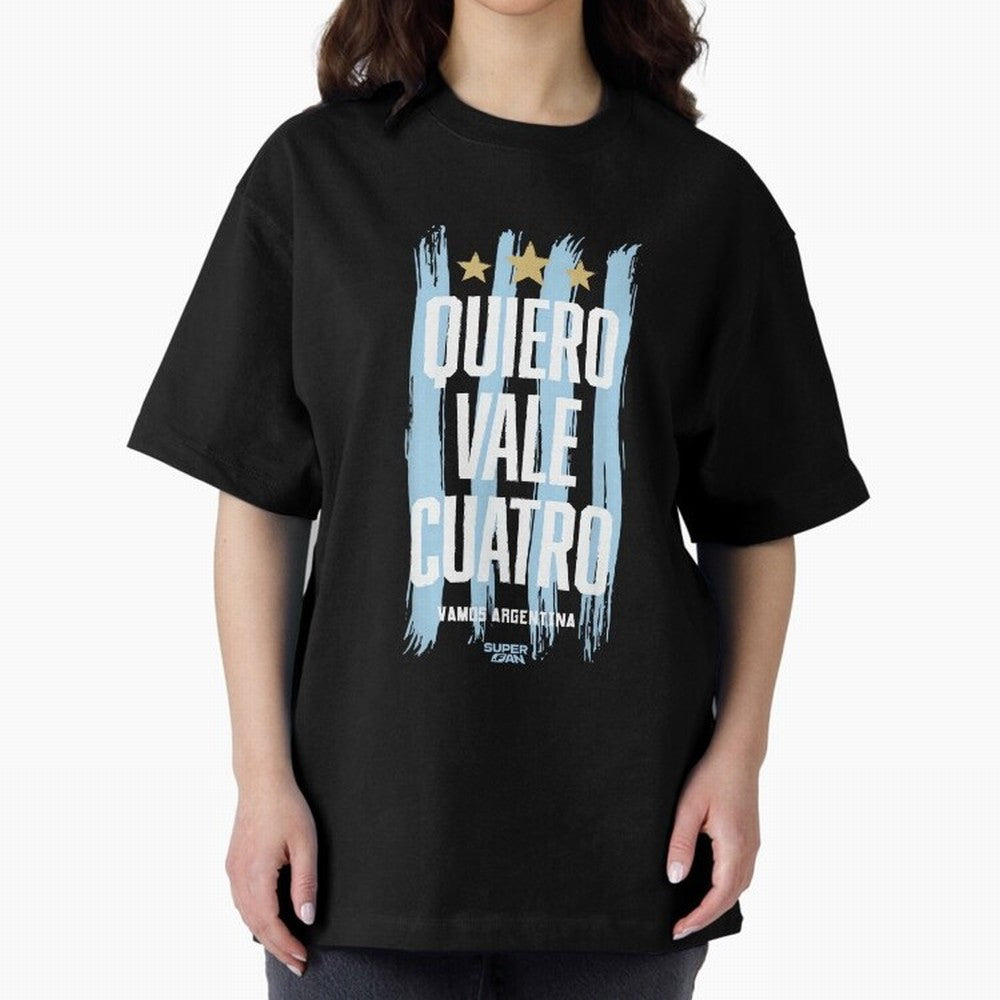 Argentinian Soccer Fan World Cup 2026 Oversized T-Shirt Relive FIFA World Cup 2026 USA Canada Mexico for Fans of Mbappe and Neymar and Brazil, Portugal and Argentina, Bringing Goal Celebration Energy, Supporter Heritage, Football Icons and