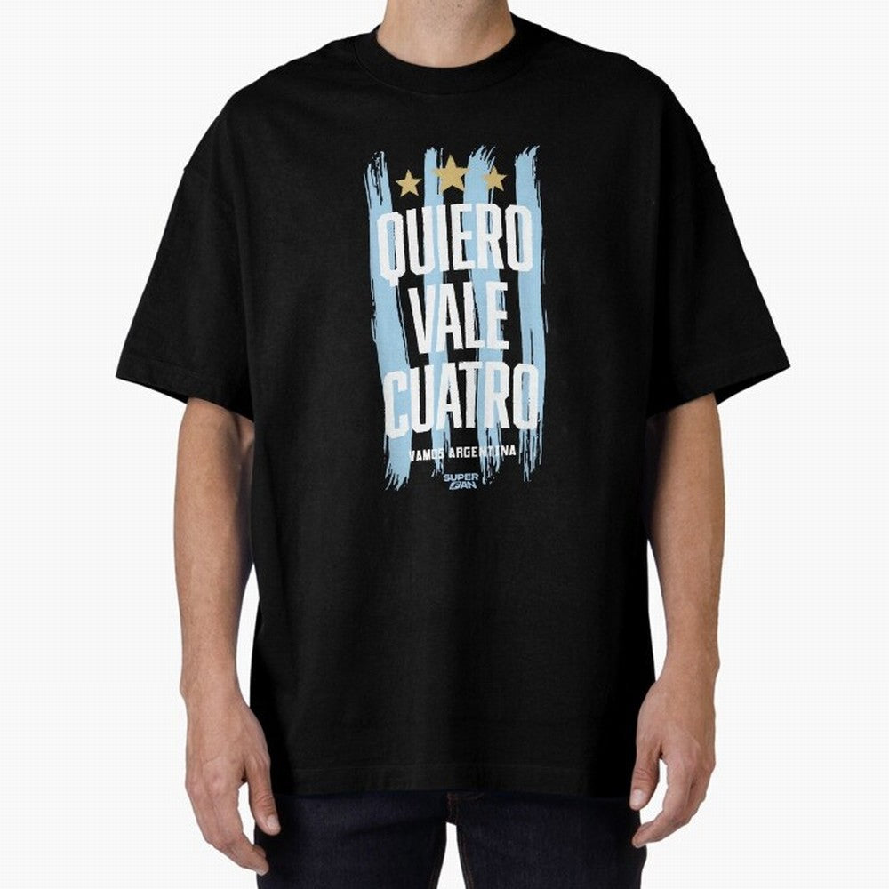 Argentinian Soccer Fan World Cup 2026 Oversized T-Shirt Relive FIFA World Cup 2026 USA Canada Mexico for Fans of Mbappe and Neymar and Brazil, Portugal and Argentina, Bringing Goal Celebration Energy, Supporter Heritage, Football Icons and