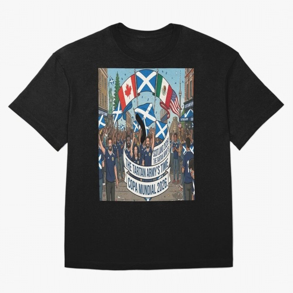 Scotland World Cup 2026 Oversized T-Shirt Bring Retro Soccer Energy to FIFA World Cup 2026 Group Stage Centered on Haaland and Mbappe, Argentina Energy, Classic Soccer Heritage, Championship Pressure, Fan Loyalty and International Pride; Ideal for