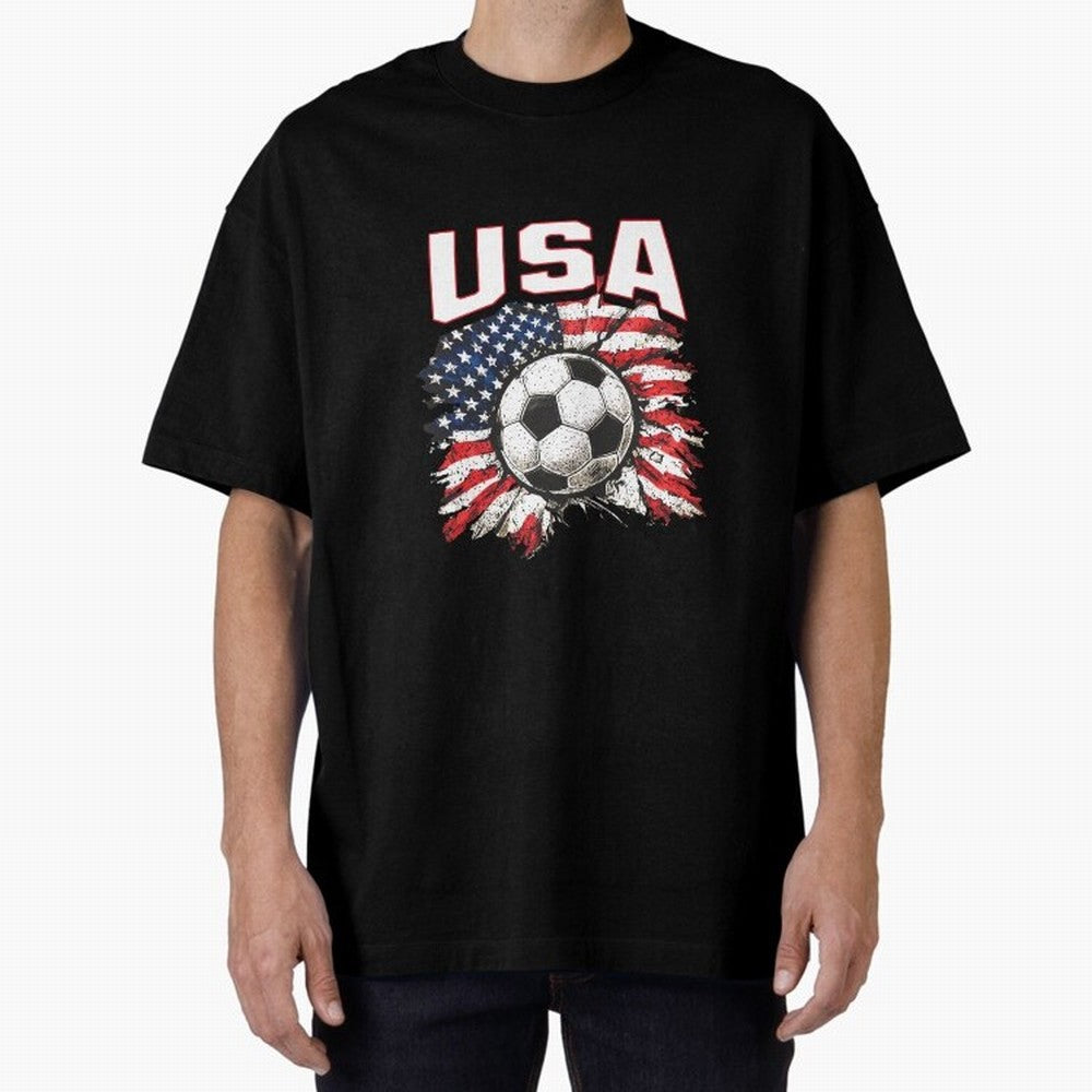 2026 Cup Flag Soccer Pride Fun Family USA Oversized T-Shirt Feel the FIFA World Cup 2026 Group Stage Journey through Cristiano Ronaldo, Haaland and CR7 Highlights, Argentina Pride, Champion Mindset, Group Stage Buzz, Knockout Tension and Passionate