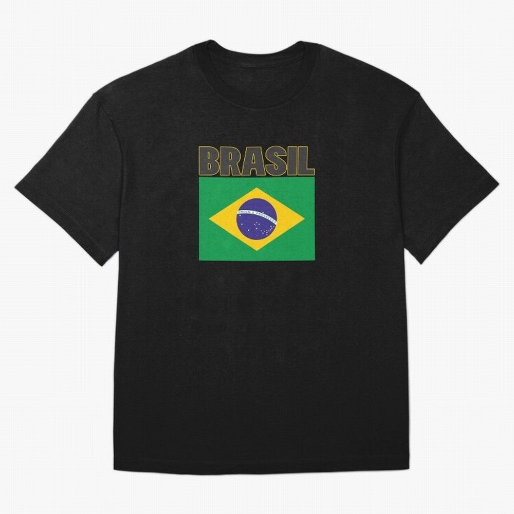 Brasil Flag Oversized T-Shirt Celebrate Football Heritage in the FIFA World Cup 2026 Group Stage Journey through Mbappe and Neymar Highlights, Spain Pride, Football Festival Excitement, Trophy Ambitions, Country Rivalries and Star Player Buzz;