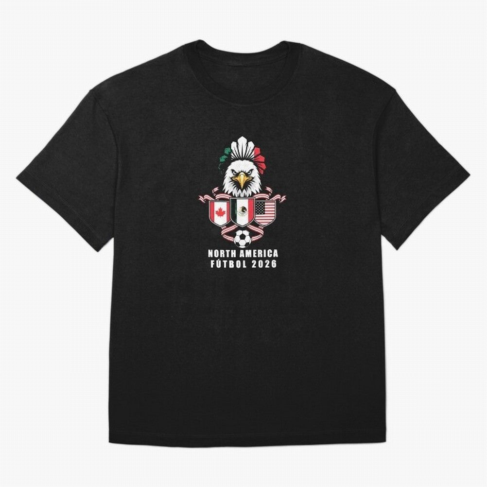 North America Football Spirit 2026 T-Shirt_82768088 Oversized T-Shirt Support Iconic Players in Global Football Passion for FIFA World Cup 2026, Celebrating Messi and Cristiano Ronaldo, Germany, Match Day Excitement, Supporter Culture, Golden Goals