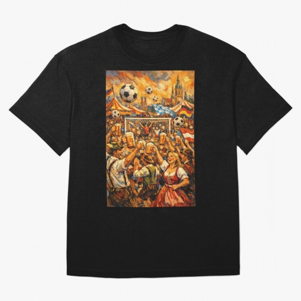 Festival Celebration with Soccer and Beer Oversized T-Shirt Remember Iconic Moments from the FIFA World Cup 2026 USA Canada Mexico Journey through Mbappe Highlights, Netherlands Pride, Championship Spirit, Famous Goals, Roaring Crowds and