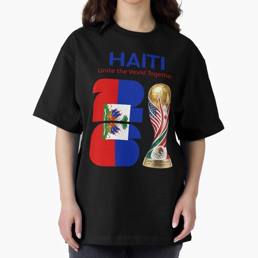World Cup 2026, IMG 024, HAITI 014 Oversized T-Shirt Feel the Trophy Chase of Match Day Hype around FIFA World Cup 2026 Group Stage, Haaland, France, Football History, Final Match Energy, Crowd Noise and Once in a Lifetime Moments; Great for Watch