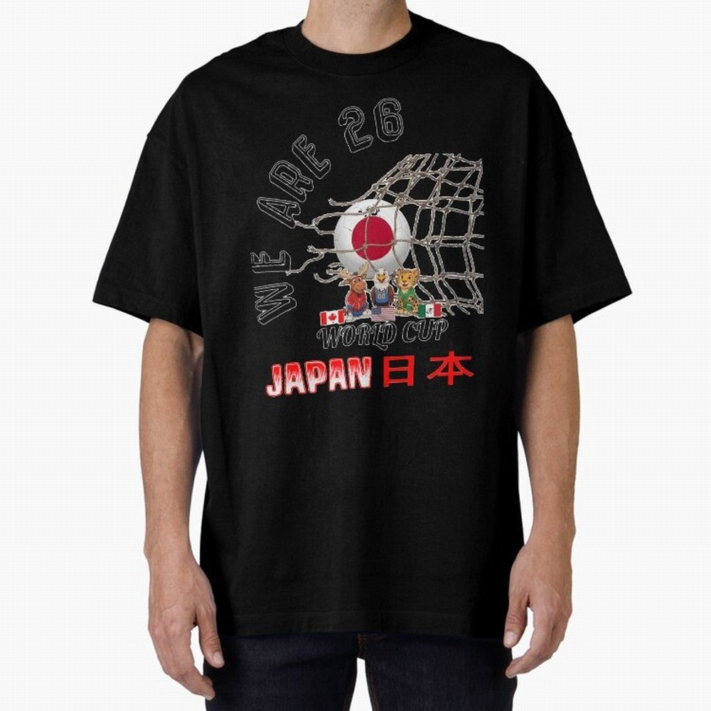 World cup 26 - Japan Oversized T-Shirt Share Match Day Hype around FIFA World Cup 2026 Group Stage, Mbappe, Spain and Netherlands, Stadium Memories, Football Loyalty, International Chants and Championship Tradition; Ideal for Football Dads,