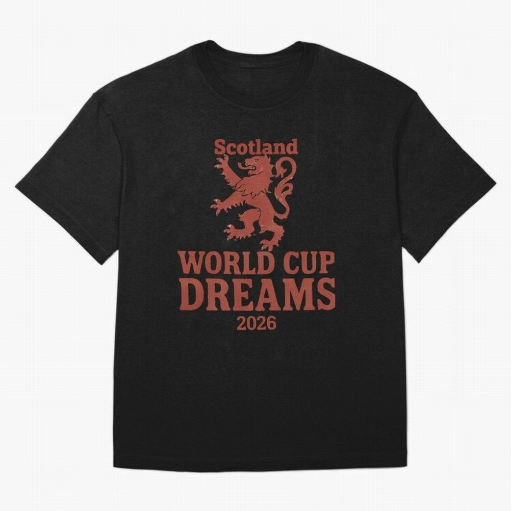 Scotland World Cup Dreams 2026 Oversized T-Shirt Follow the Road to the FIFA World Cup 2026 Group Stage Journey through Mbappe Highlights, Argentina and Brazil Pride, Game Day Rituals, Football Legends, Country Pride and the Road to the Final;