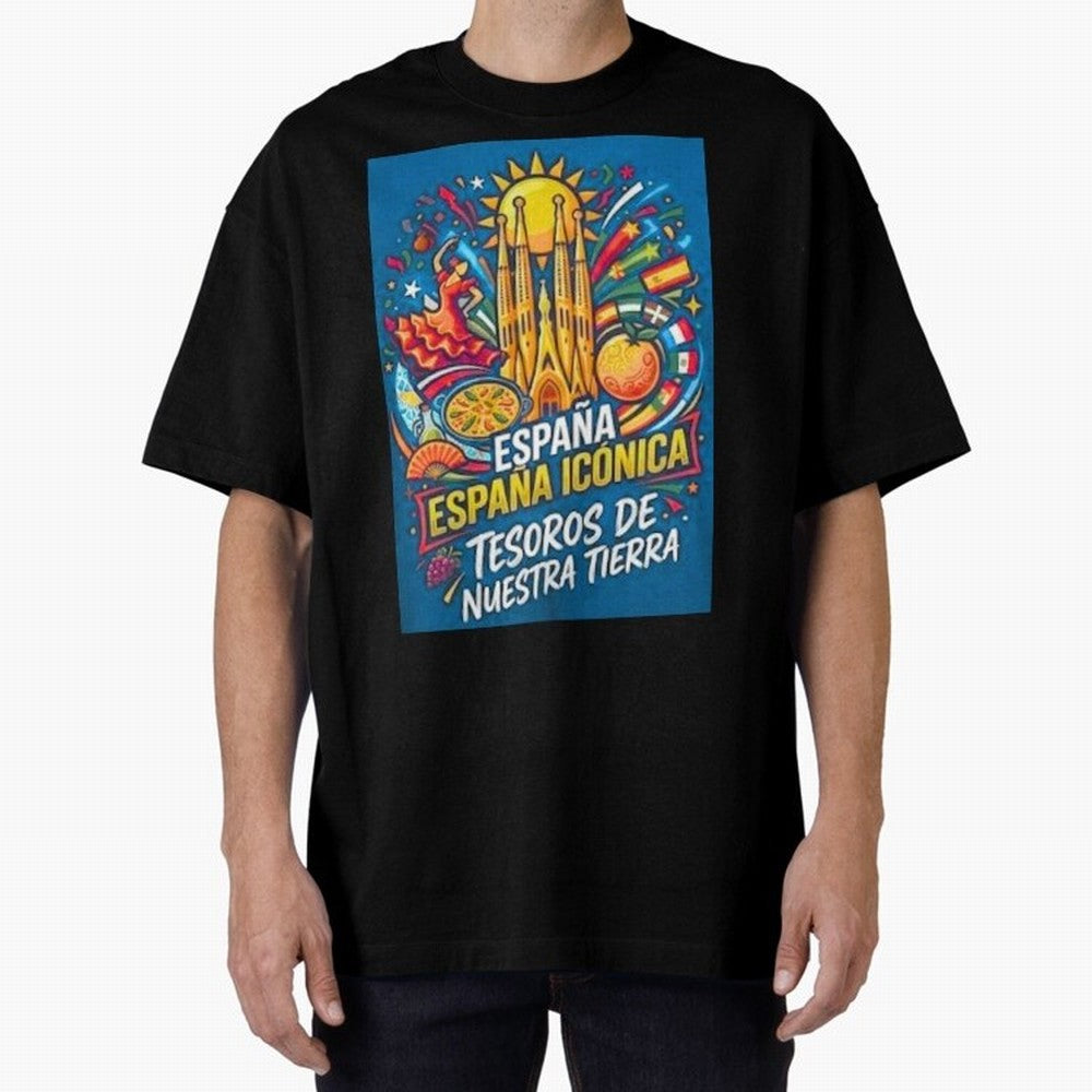 Spain Oversized T-Shirt Capture Stadium Memories from FIFA World Cup 2026 for Fans of Neymar and Portugal, Bringing Worldwide Fan Energy, Dramatic Goals, Stadium Lights and Championship Celebrations; Made for Collectors Who Enjoy Iconic Players,