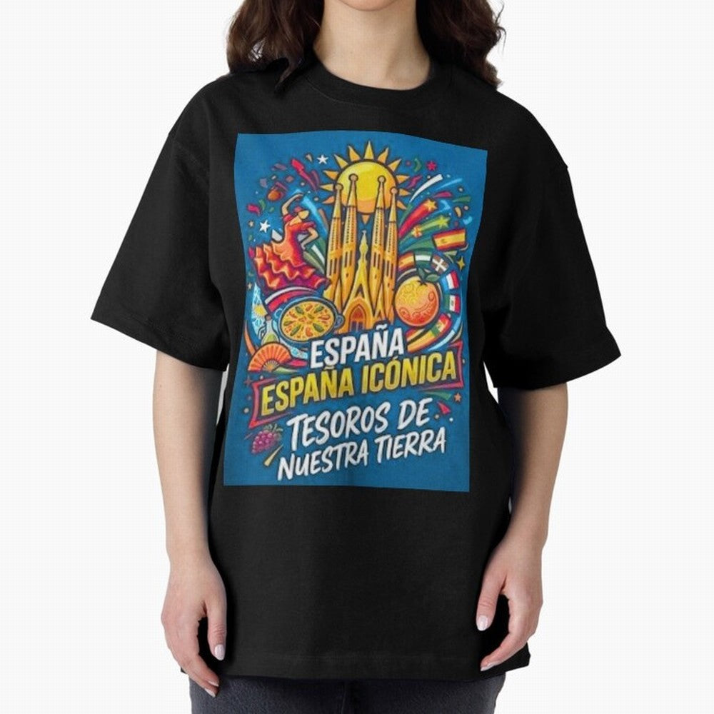 Spain Oversized T-Shirt Capture Stadium Memories from FIFA World Cup 2026 for Fans of Neymar and Portugal, Bringing Worldwide Fan Energy, Dramatic Goals, Stadium Lights and Championship Celebrations; Made for Collectors Who Enjoy Iconic Players,