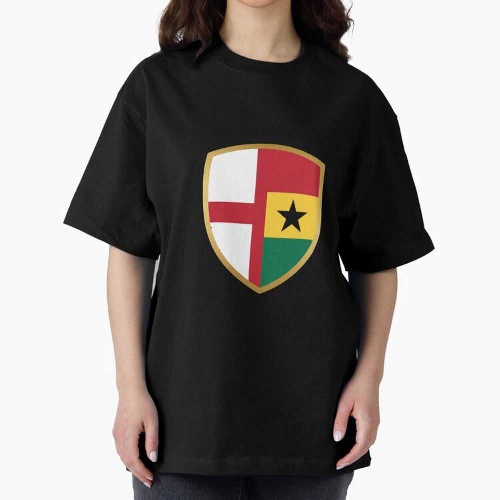 FIFA World Cup - England v Ghana Oversized T-Shirt Embrace Global Football Passion for FIFA World Cup 2026 Group Stage, with Haaland, France and Portugal, Vintage Soccer Flavor, Modern Football Stars, National Flags and Final Night Emotion; Ideal