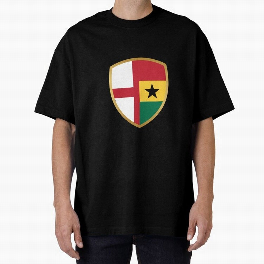 FIFA World Cup - England v Ghana Oversized T-Shirt Embrace Global Football Passion for FIFA World Cup 2026 Group Stage, with Haaland, France and Portugal, Vintage Soccer Flavor, Modern Football Stars, National Flags and Final Night Emotion; Ideal
