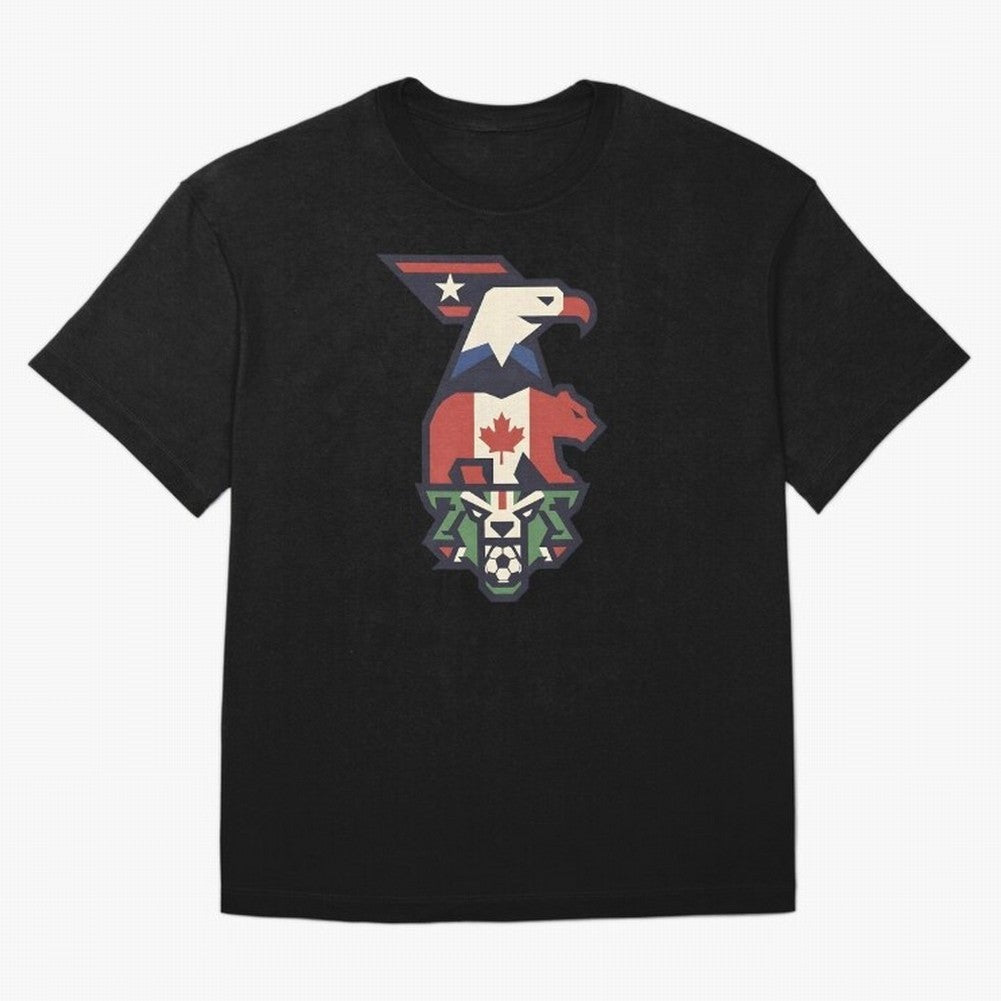 USA Canada Mexico World Cup 2026 Host Nations Oversized T-Shirt Celebrate Fan Culture around FIFA World Cup 2026 Spirit, Centered on Argentina, Messi, Football Festival Excitement, Trophy Ambitions, Country Rivalries and Star Player Buzz; Ideal for