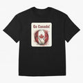 Go Canada Soccer Ball Flag | Canadian Football Fan Graphic Tee Oversized T-Shirt Carry the Dream of FIFA World Cup 2026 USA Canada Mexico Celebrating Mbappe, Portugal, Spain and Germany Energy, Match Day Excitement, Supporter Culture, Golden Goals