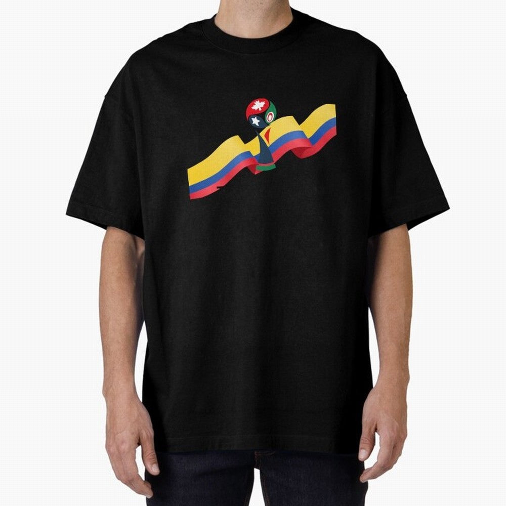 World Cup 2026 Team Colombia Oversized T-Shirt Honor Champions and Dreams in Global Football Passion for FIFA World Cup 2026, Highlighting Messi, CR7 and Mbappe, Argentina, Tournament Hype, Historic Matchups, Family Viewing Parties and Global