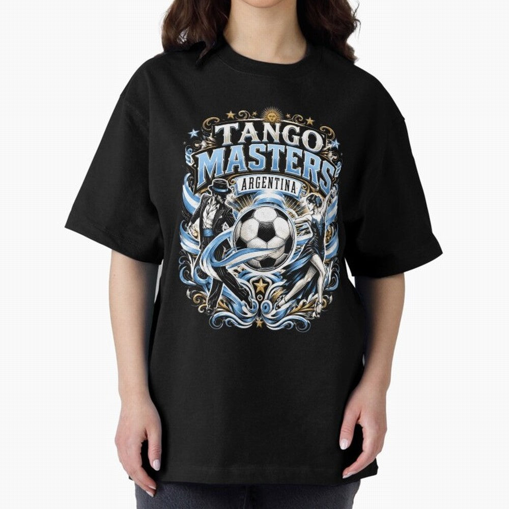 Tango Masters Argentina World Cup 2026 Oversized T-Shirt Feel the Roar of Match Day Hype around FIFA World Cup 2026, CR7, Portugal, Match Day Excitement, Supporter Culture, Golden Goals and Global Football Passion; Ideal for Passionate Fans Who