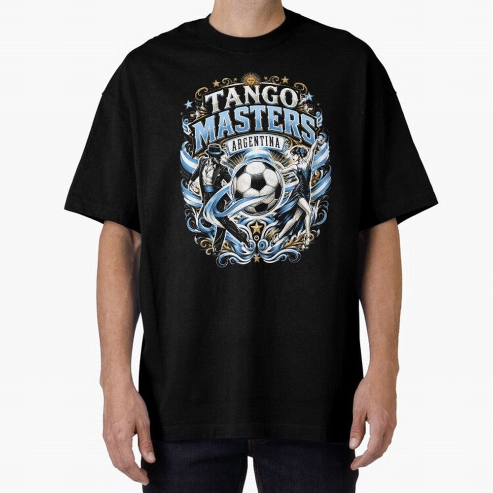Tango Masters Argentina World Cup 2026 Oversized T-Shirt Feel the Roar of Match Day Hype around FIFA World Cup 2026, CR7, Portugal, Match Day Excitement, Supporter Culture, Golden Goals and Global Football Passion; Ideal for Passionate Fans Who