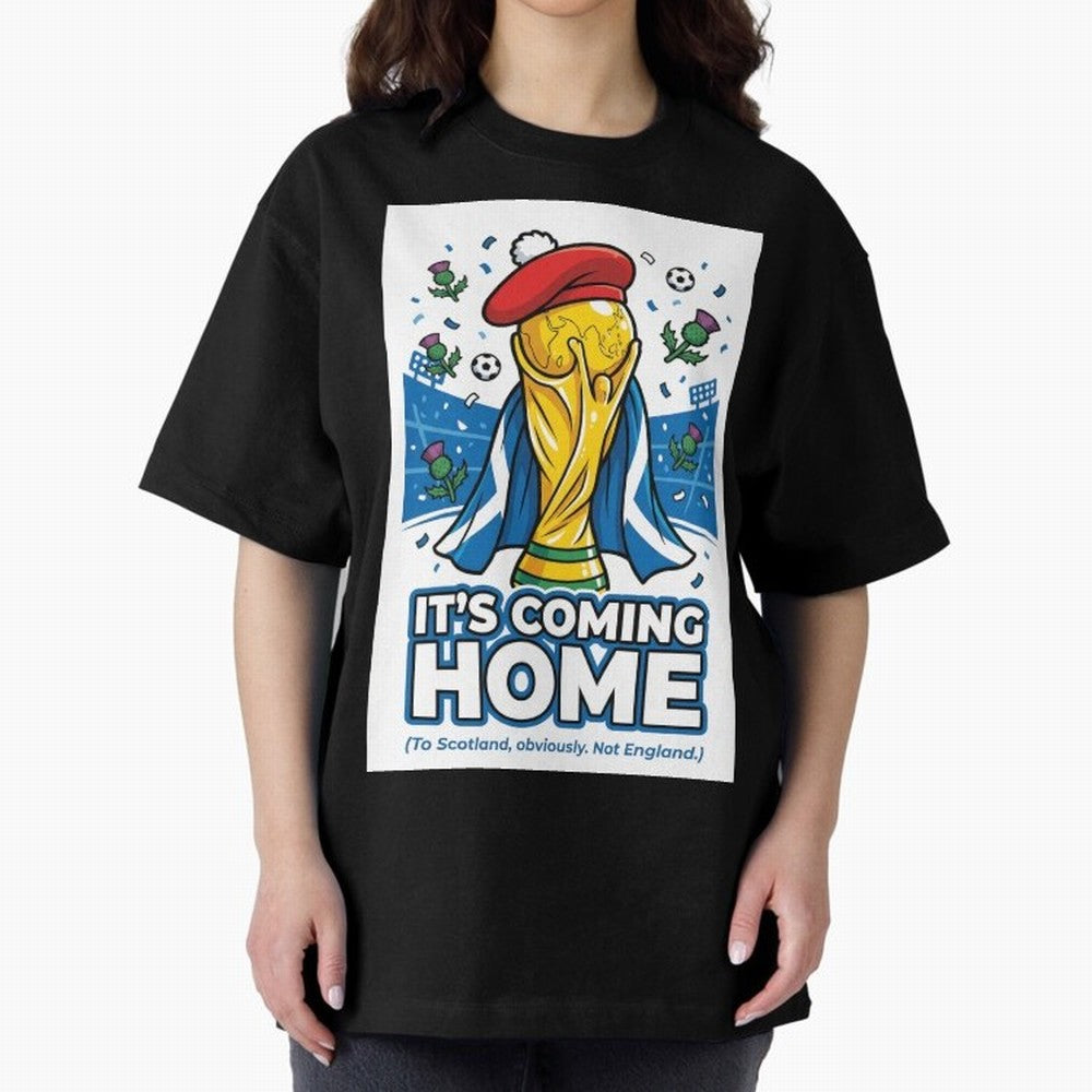 It's Coming Home Oversized T-Shirt Celebrate National Team Dreams in the FIFA World Cup 2026 Journey through Haaland and Mbappe Highlights, Argentina and Brazil Pride, Supporter Pride, Iconic Celebrations, Legendary Names and Global Match Day
