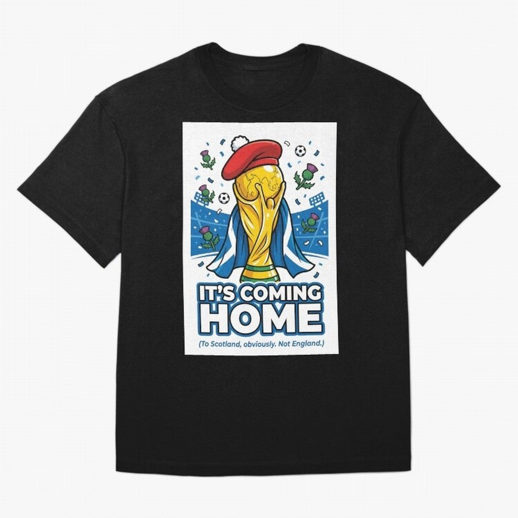 It's Coming Home Oversized T-Shirt Celebrate National Team Dreams in the FIFA World Cup 2026 Journey through Haaland and Mbappe Highlights, Argentina and Brazil Pride, Supporter Pride, Iconic Celebrations, Legendary Names and Global Match Day