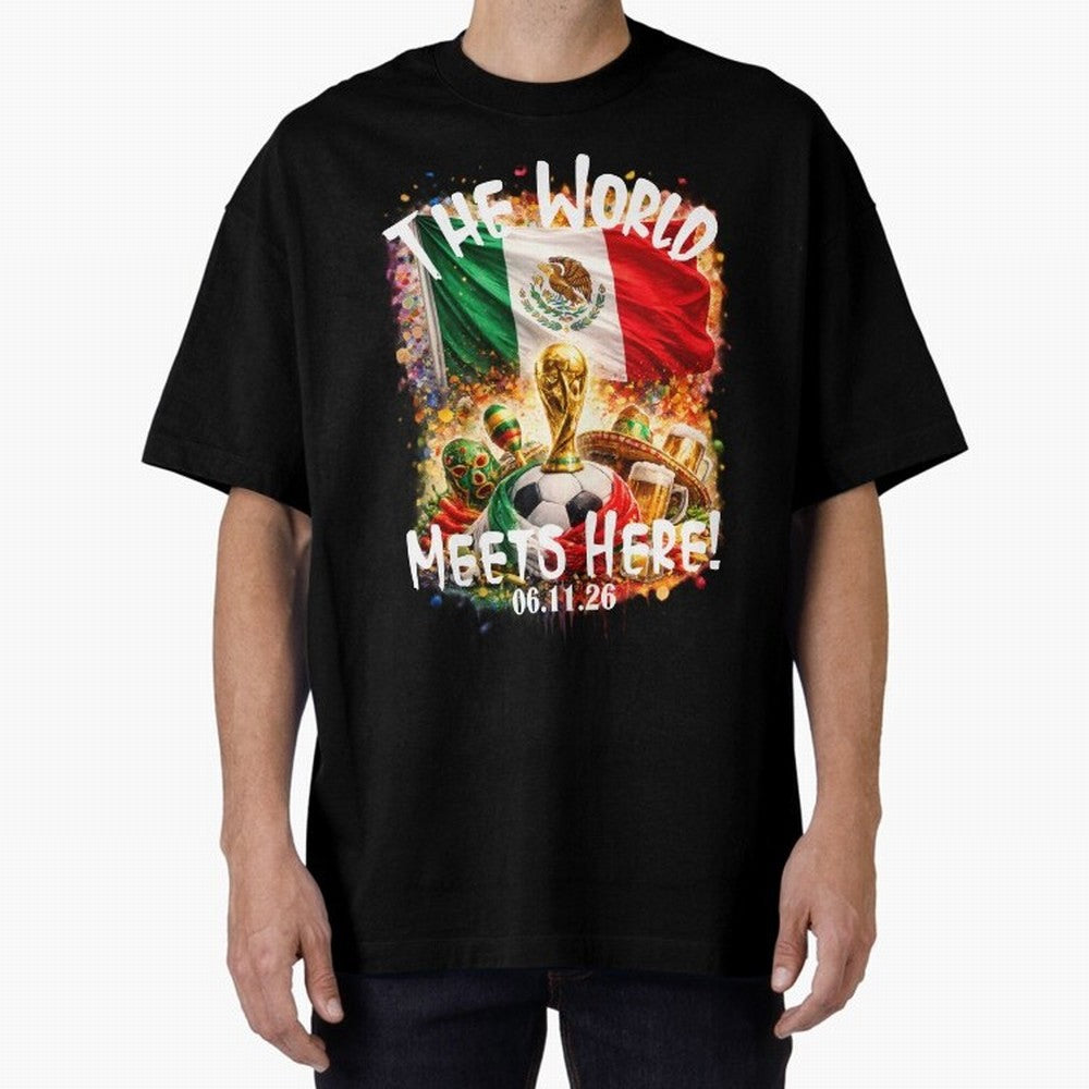 2026 World Cup Oversized T-Shirt Bring Bold Fan Energy to Global Football Passion for FIFA World Cup 2026 Group Stage, Inspired by Neymar, Haaland and Cristiano Ronaldo, England, Worldwide Fan Energy, Dramatic Goals, Stadium Lights and Championship