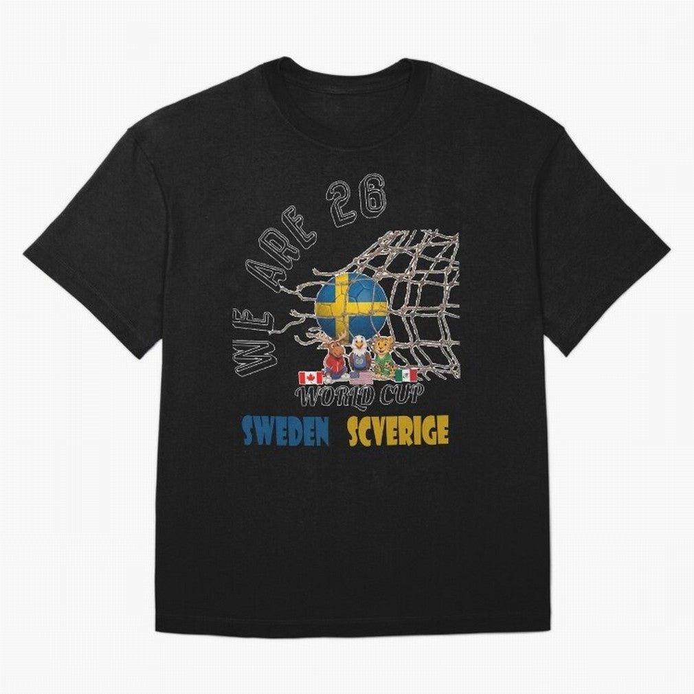 World cup 26 - Sweden Oversized T-Shirt Back the Journey through FIFA World Cup 2026 USA Canada Mexico for Fans of Neymar, Haaland and Cristiano Ronaldo and Argentina and Brazil, Bringing Football Festival Excitement, Trophy Ambitions, Country