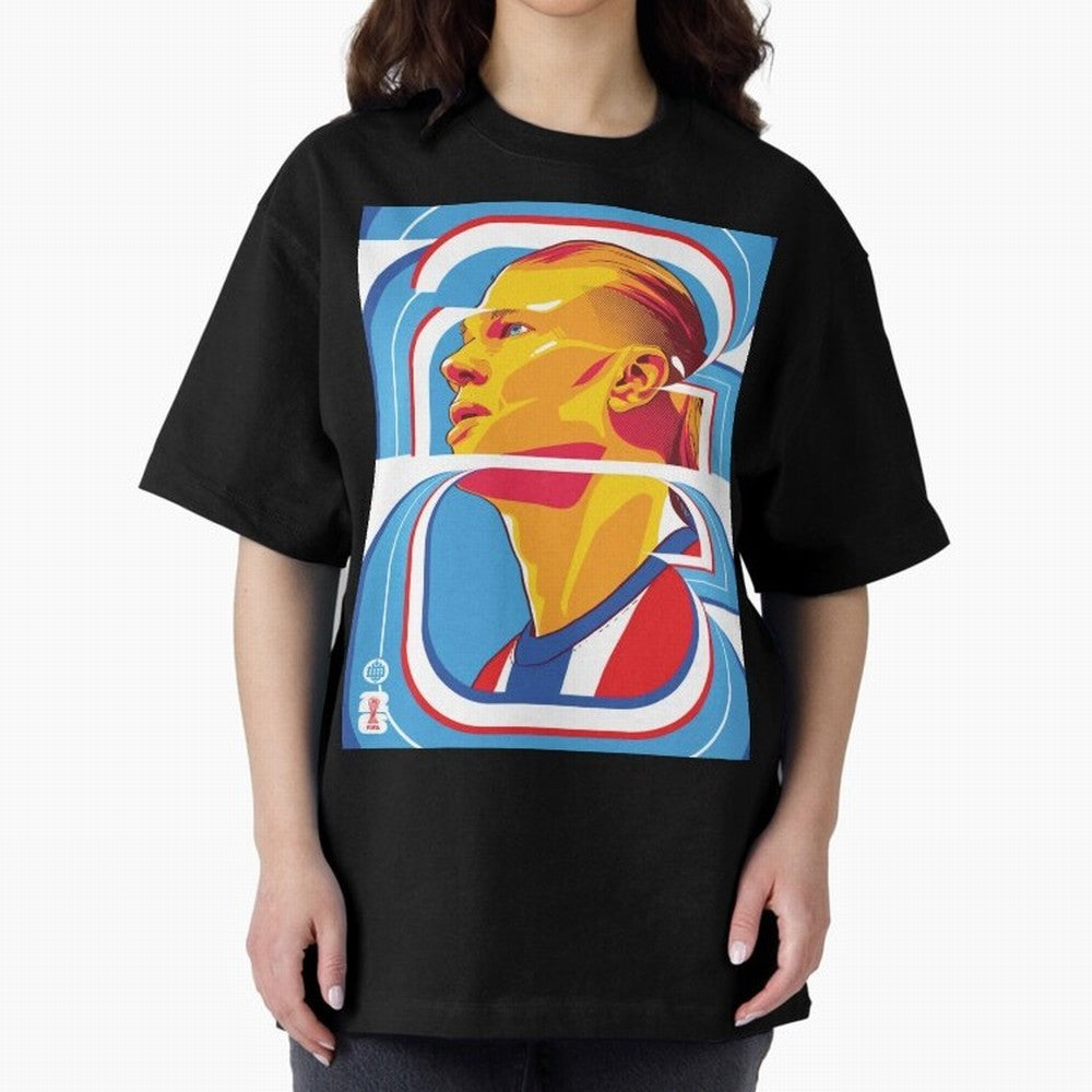 World Cup 2026 Soccer Celebration: United Football Fan Art Oversized T-Shirt Represent the Passion of FIFA World Cup 2026 Group Stage Spirit, Driven by Brazil, Portugal and Argentina, Messi and Cristiano Ronaldo, Supporter Pride, Iconic