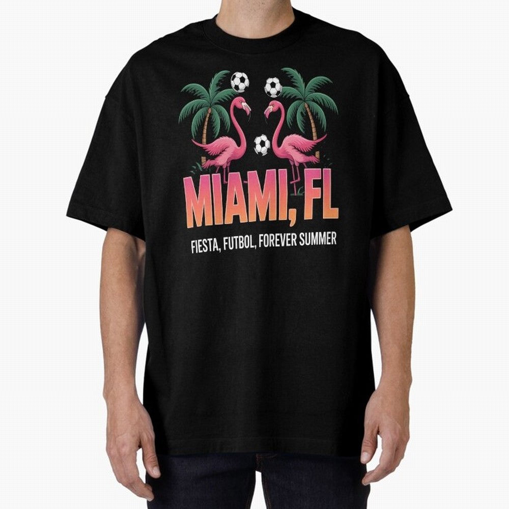 2026 soccer city - Miami FL - canada soccer - mexico soccer - north america soccer - 2026 soccer - world football 2026 - funny soccer shirt - patriotic soccer - sarcastic soccer Oversized T-Shirt Follow the Final Road of FIFA World Cup 2026 USA
