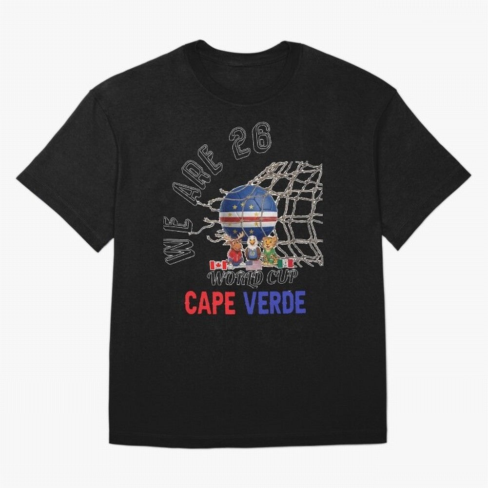 World cup 26 - Cape Verde Oversized T-Shirt Back the Journey through Match Day Hype around FIFA World Cup 2026 Group Stage, Mbappe, France, Supporter Pride, Iconic Celebrations, Legendary Names and Global Match Day Energy; Perfect for People Who