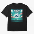Boston 2026 Soccer Event Oversized T-Shirt Honor the Football Icons of FIFA World Cup 2026 Spirit, Built around Argentina, Haaland and Mbappe, Match Day Excitement, Supporter Culture, Golden Goals and Global Football Passion; Created for Match Day