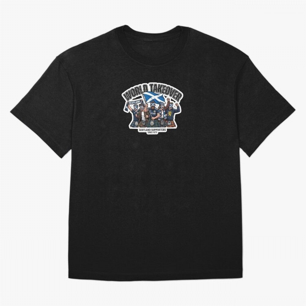 Scotland Soccer Fans Tartan Power Sticker 2026 Football Supporters Oversized T-Shirt Feel the FIFA World Cup 2026 Journey through CR7 Highlights, Argentina and Brazil Pride, Retro Football Energy, Iconic Rivalries, Trophy Chase Drama and Stadium