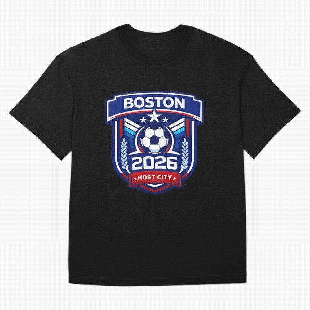 Boston 2026 Host City Welcoming the World Cup Oversized T-Shirt Celebrate the Magic of Match Day Hype around FIFA World Cup 2026 USA Canada Mexico, Messi, CR7 and Mbappe, France and Portugal, Fan Favorite Moments, National Team Passion, Big Match