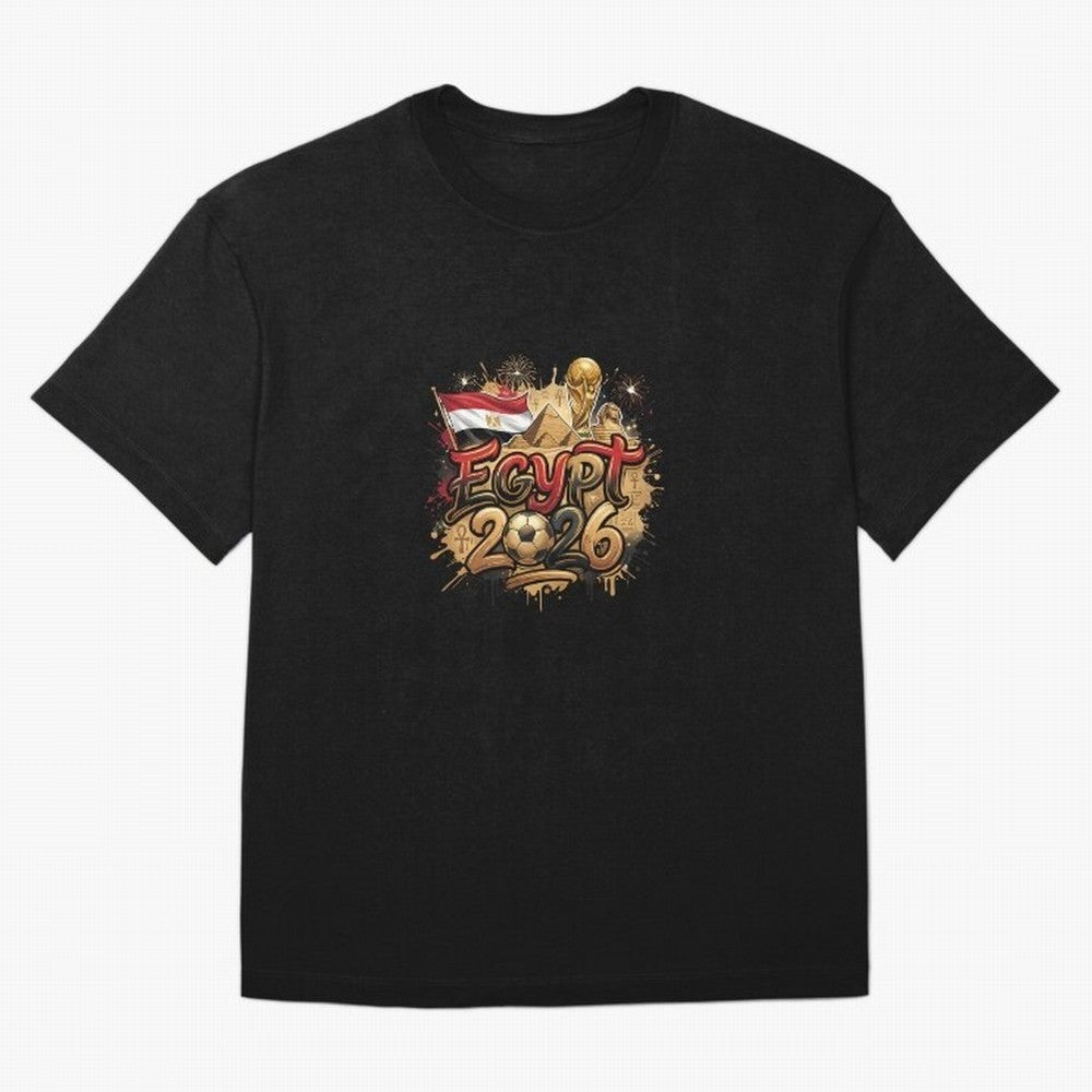 Egypt World Cup 2026 Football Legacy Oversized T-Shirt Carry FIFA World Cup 2026 for Fans of Haaland and France and Portugal, Bringing Soccer Culture, Superstar Moments, National Team Dreams and Competitive Fire; Made for Die Hard Supporters,