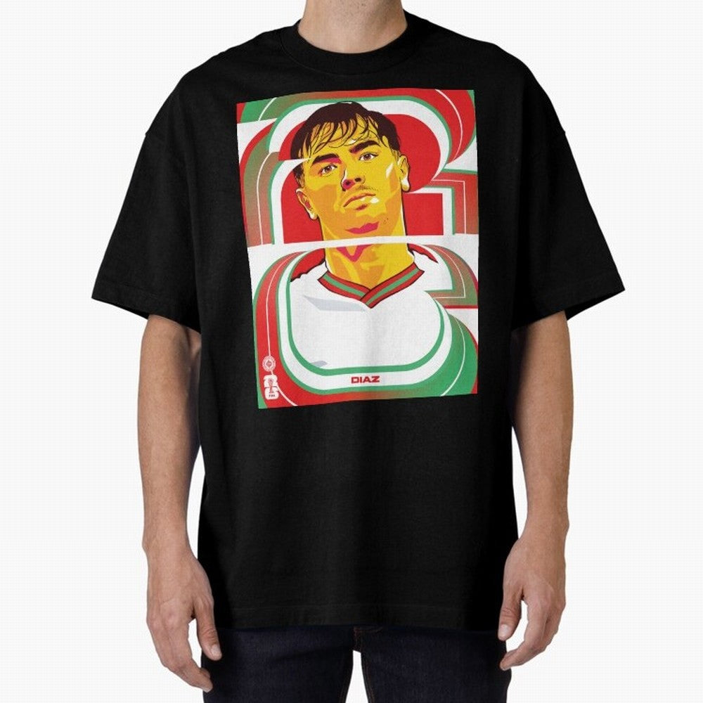 World Cup 2026 Soccer Celebration: United Football Fan Art Oversized T-Shirt Carry the Dream of the FIFA World Cup 2026 Group Stage Journey through Messi, Neymar and Mbappe Highlights, France and Portugal Pride, Championship Spirit, Famous Goals,