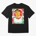 World Cup 2026 Soccer Celebration: United Football Fan Art Oversized T-Shirt Carry the Dream of the FIFA World Cup 2026 Group Stage Journey through Messi, Neymar and Mbappe Highlights, France and Portugal Pride, Championship Spirit, Famous Goals,