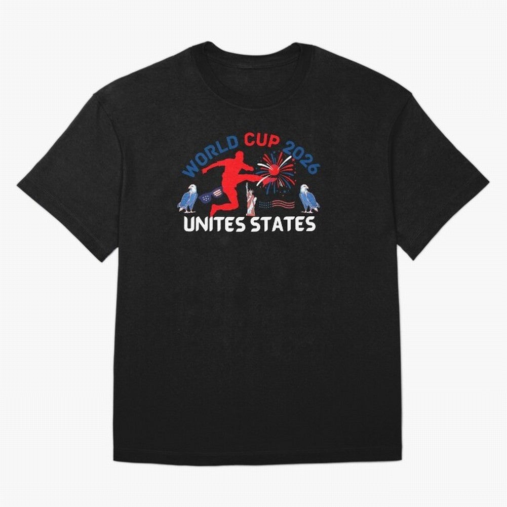 World cup 2026 unisex T-shirt World cup soccer North America 2026 Soccer World cup 26 USA Oversized T-Shirt Show Your Tournament Heart for FIFA World Cup 2026 Group Stage for Fans of Mbappe and Germany, Bringing Soccer Culture, Superstar Moments,