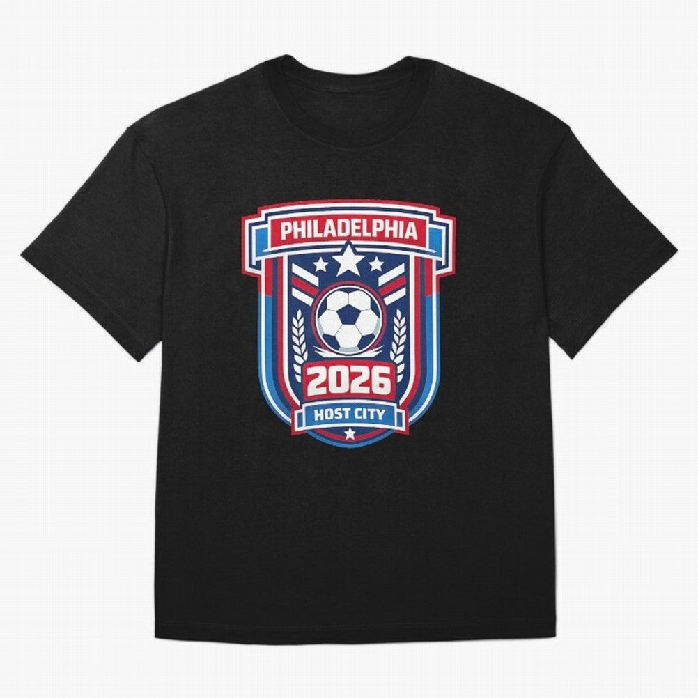 Philadelphia 2026 Soccer Host City Welcoming the World Cup Oversized T-Shirt Enjoy the Biggest Football Party of Match Day Hype around FIFA World Cup 2026 Group Stage, Neymar, Netherlands, Goal Celebration Energy, Supporter Heritage, Football Icons