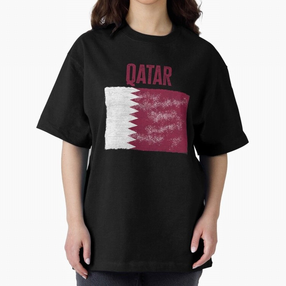 Qatar Oversized T-Shirt Bring Stadium Energy to FIFA World Cup 2026 Group Stage Connected to Messi, CR7 and Mbappe, Argentina, France and Brazil Energy, Champion Mindset, Group Stage Buzz, Knockout Tension and Passionate Fan Culture; Great for