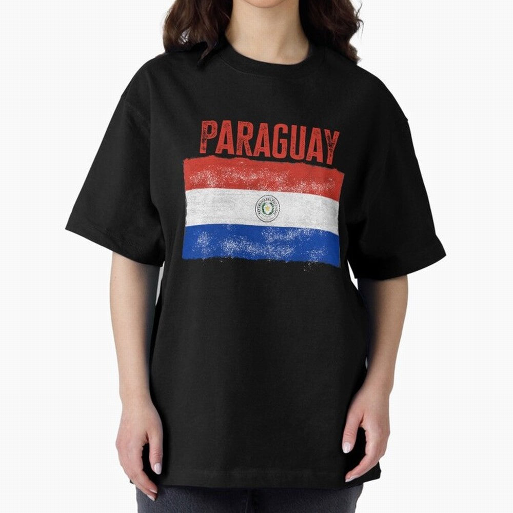 Paraguay Oversized T-Shirt Showcase FIFA World Cup 2026 Group Stage for Fans of CR7 and Messi and Argentina, Bringing Stadium Memories, Football Loyalty, International Chants and Championship Tradition; Made for Collectors Who Enjoy Iconic Players,