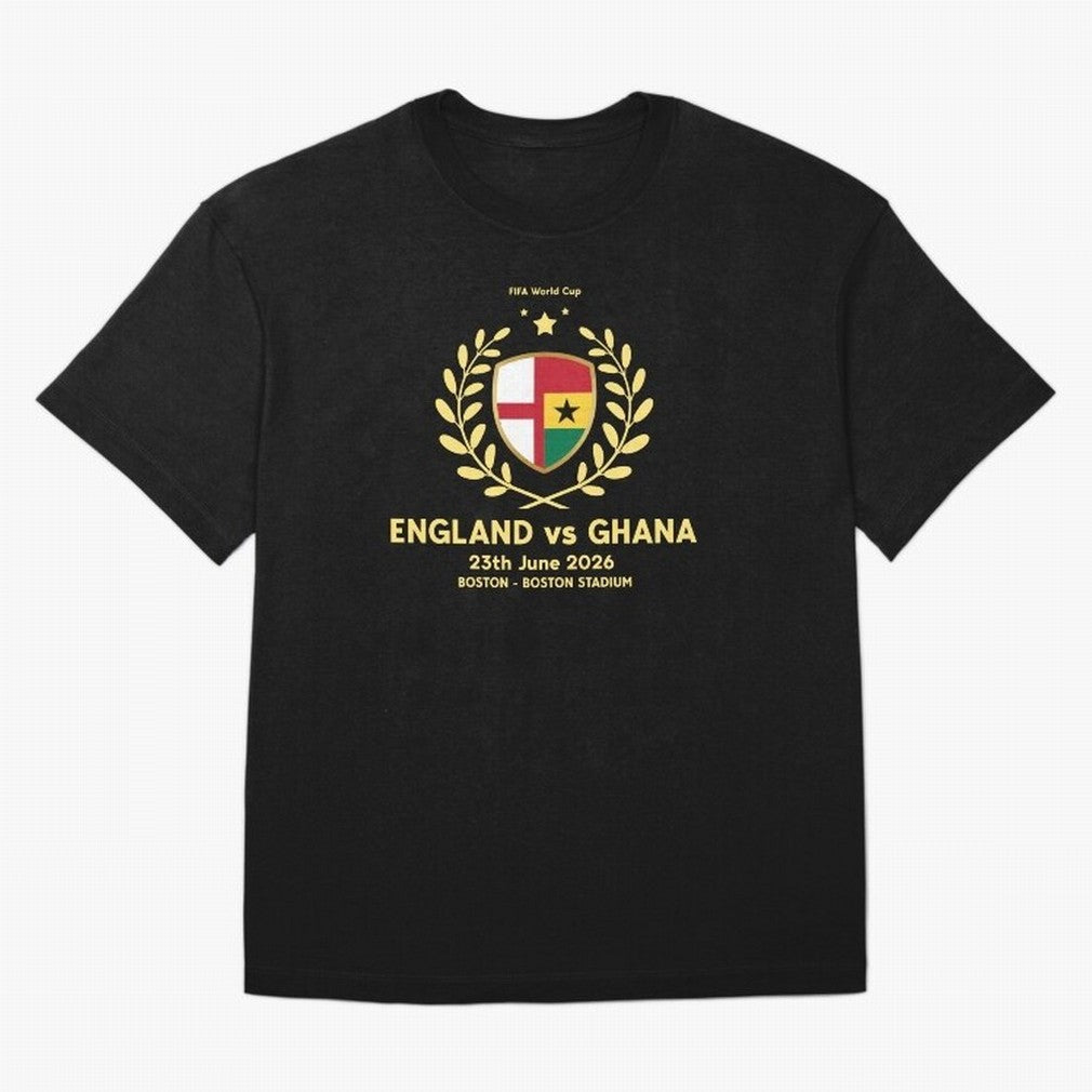FIFA World Cup - England v Ghana Oversized T-Shirt Capture FIFA World Cup 2026 Centered on Messi, Neymar and Mbappe, Portugal, Spain and Germany Energy, Fan Favorite Moments, National Team Passion, Big Match Drama and Soccer History; Made for
