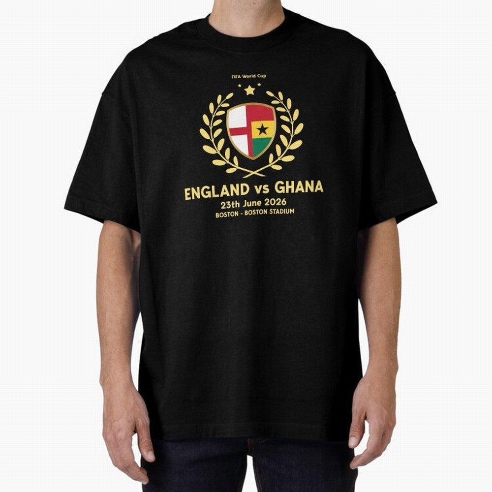 FIFA World Cup - England v Ghana Oversized T-Shirt Capture FIFA World Cup 2026 Centered on Messi, Neymar and Mbappe, Portugal, Spain and Germany Energy, Fan Favorite Moments, National Team Passion, Big Match Drama and Soccer History; Made for
