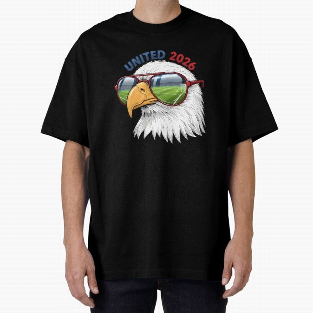 USA - World Cup 2026 Oversized T-Shirt Capture Global Football Passion for FIFA World Cup 2026, Centered on Mbappe and Neymar, France and Portugal, Stadium Memories, Football Loyalty, International Chants and Championship Tradition; Great for Watch