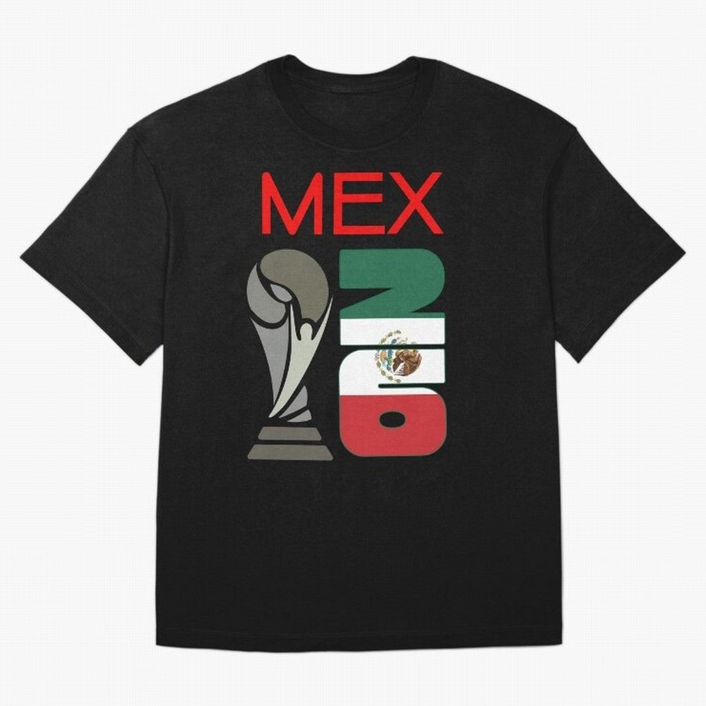 Mexico 2026 Soccer World Cup Trophy Mexican Flag Design Oversized T-Shirt Create FIFA World Cup 2026 USA Canada Mexico Filled with CR7, Argentina, France and Brazil Energy, Vintage Soccer Flavor, Modern Football Stars, National Flags and Final