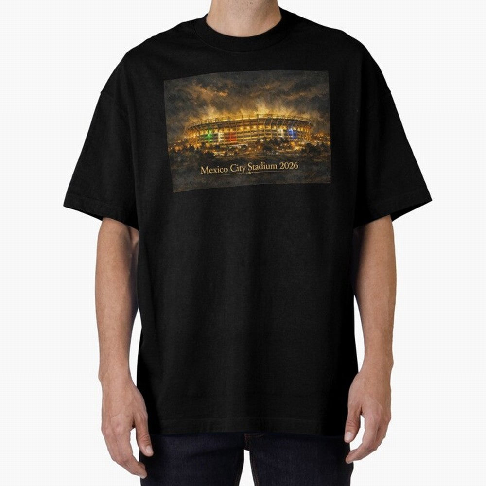 Mexico City Stadium at Night Oversized T-Shirt Feel the Roar of FIFA World Cup 2026 Made for Messi, Netherlands Energy, Fan Favorite Moments, National Team Passion, Big Match Drama and Soccer History; Perfect for Supporters Who Want Bold Football