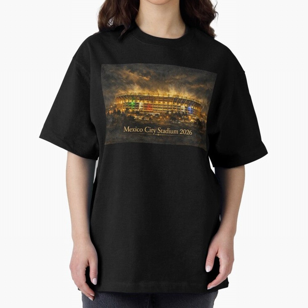 Mexico City Stadium at Night Oversized T-Shirt Feel the Roar of FIFA World Cup 2026 Made for Messi, Netherlands Energy, Fan Favorite Moments, National Team Passion, Big Match Drama and Soccer History; Perfect for Supporters Who Want Bold Football