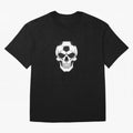 Soccer Skull in Goal Net - Dark Soccer Death Goal Oversized T-Shirt Show Up for the Glory of FIFA World Cup 2026 Group Stage Spirit, Celebrating France and Portugal, Messi and Cristiano Ronaldo, Goal Celebration Energy, Supporter Heritage, Football
