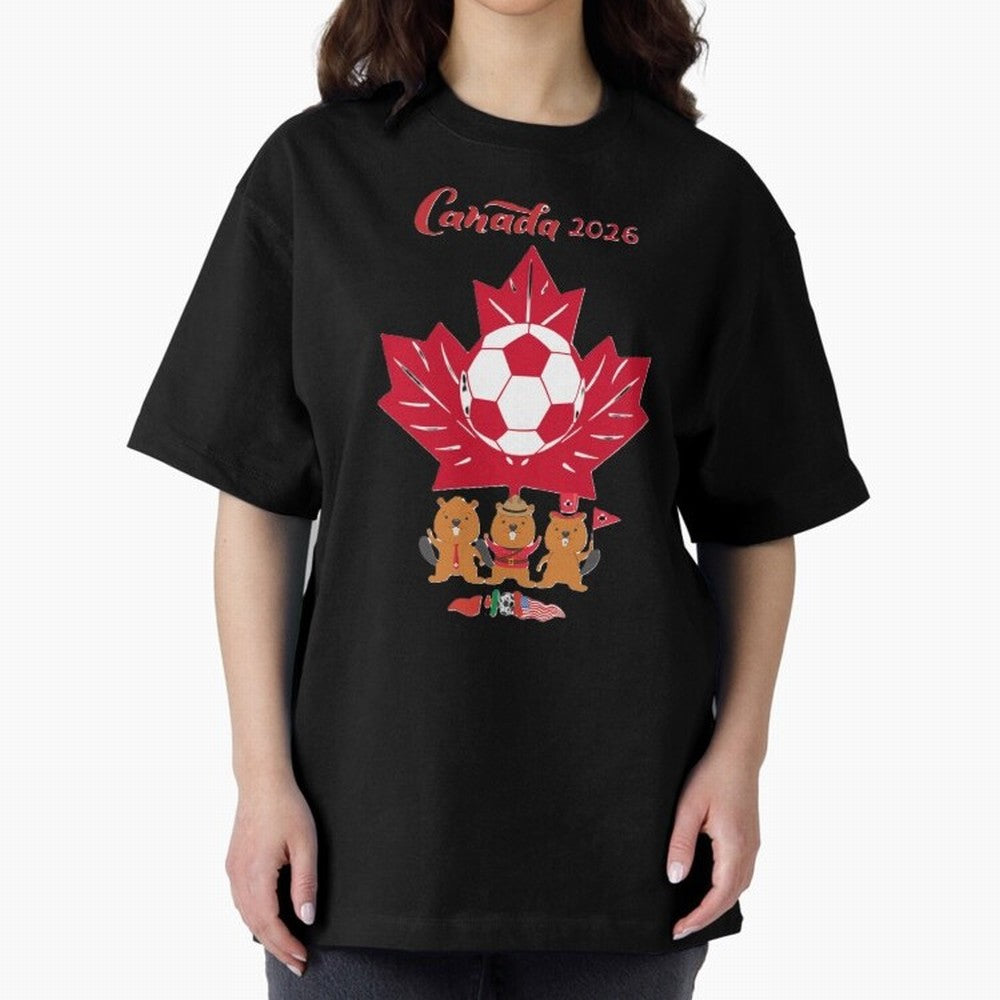 Canada 2026 Oversized T-Shirt Make the Season About FIFA World Cup 2026 Built around CR7 and Messi, Brazil, Portugal and Argentina Energy, Retro Football Energy, Iconic Rivalries, Trophy Chase Drama and Stadium Atmosphere; Created for Match Day