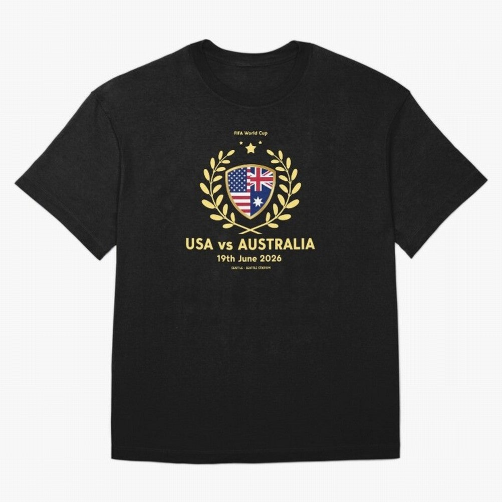 FIFA World Cup - USA v Australia Oversized T-Shirt Keep the Match Day Mood of Match Day Hype around FIFA World Cup 2026 USA Canada Mexico, Neymar, Argentina and Brazil, Classic Soccer Heritage, Championship Pressure, Fan Loyalty and International