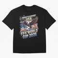 Proud To Support USA FIFA World Cup 2026 American Soccer Fan Patriotic Design Oversized T-Shirt Wear the Spirit of Global Football Passion for FIFA World Cup 2026 USA Canada Mexico, Highlighting Messi, Netherlands, Vintage Soccer Flavor, Modern